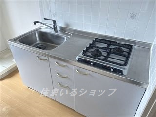 ヴェルドミールのキッチン|２口ガスコンロ付き