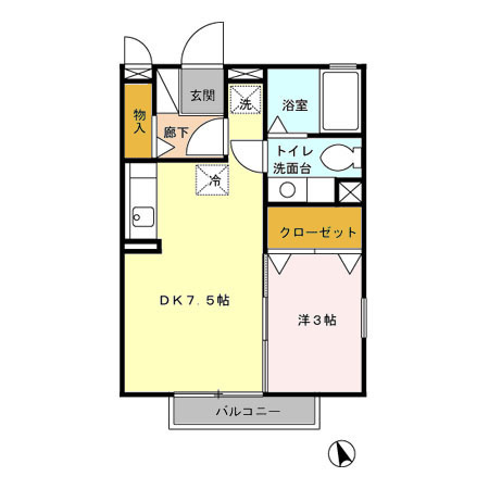 ☆１DK間取り図☆