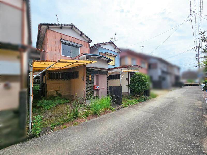 八反町　建築条件なし　売土地の前面道路含む現地写真