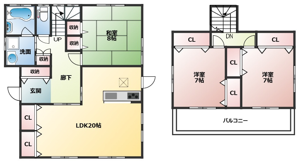 駒場戸建ての間取り