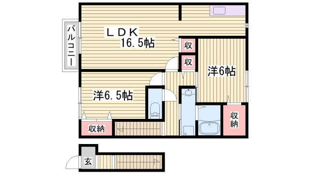 メゾンひまわりの間取り