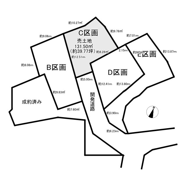 名東区西山台の区画図