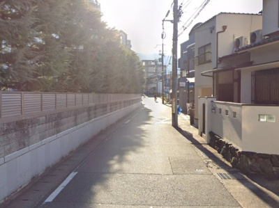 【前面道路含む現地写真】 | 山科区東野狐藪町　売地（建築条件付き）