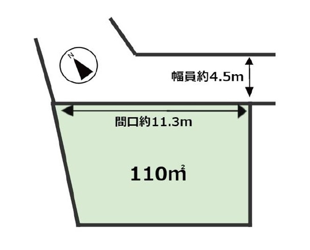 【土地図】 | 三芳町藤久保 | 33坪のゆとりある敷地です