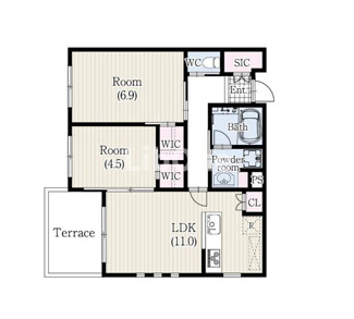 【間取り】 | TERRACE CLIVIA 市川中央