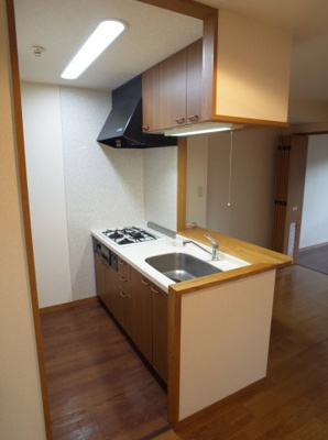 【キッチン】 | グローバルジョイ弐番館 | カウンターキッチンはお料理しながら、お部屋の中が見えていいね。
