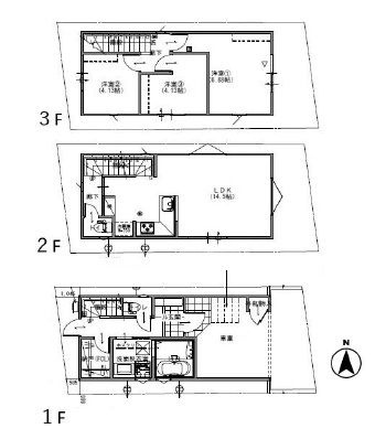 【間取り】 | 池田市八王寺１丁目　新築戸建