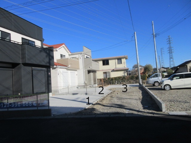 【仲介手数料無料】新築戸建　熊谷市箱田7-9-19（全3棟）の前面道路含む現地写真