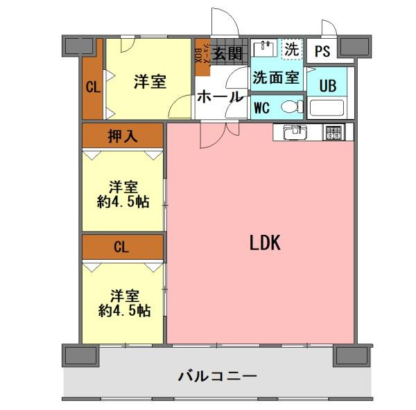 パークサイドいのの間取り|※図面と現況が異なる場合は、現況を優先。