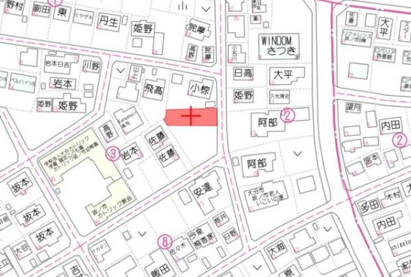 坂ノ市南3丁目　住宅用地の土地図
