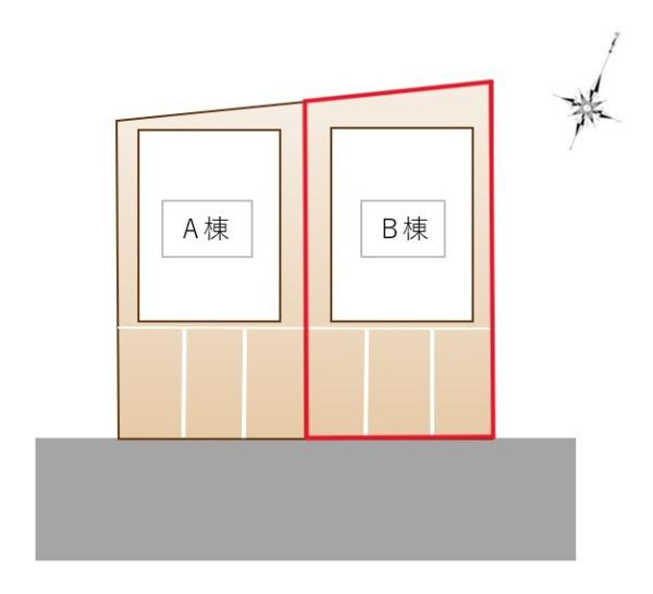 AG-HOUSE　上田町　B棟の区画図|※図面と現況が異なる場合は、現況を優先させていただきます。