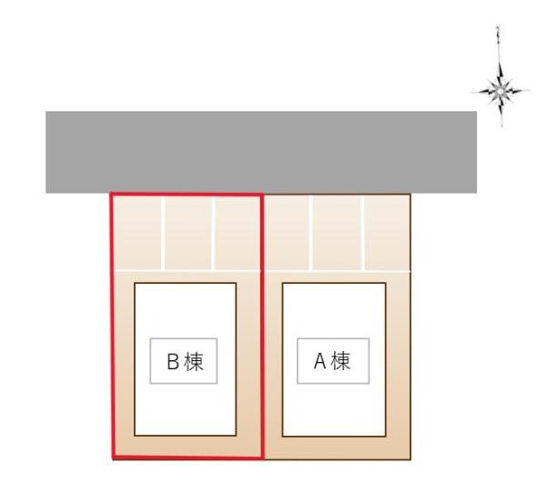 AG-HOUSE　光吉　B棟の区画図|※図面と現況が異なる場合は、現況を優先させていただきます。