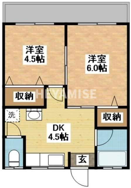 あいかわアパートの間取り