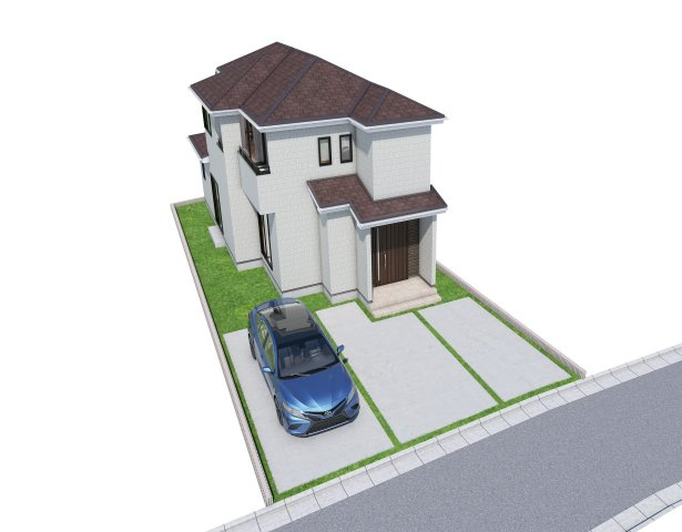ハートフルタウン浦添市牧港Ⅱ　全1棟の外観パース