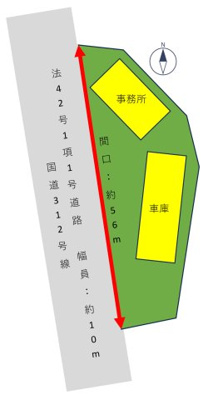 【区画図】 | 車庫付事務所　神河町吉冨
