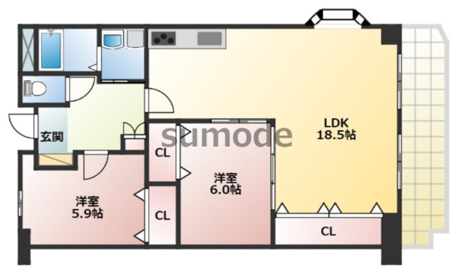 【間取り】 | フローエンス吉田II
