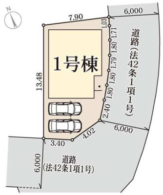 【区画図】 | 名谷町字堂面　新築戸建