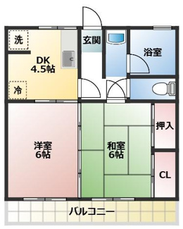 【間取り】 | コーポ北門
