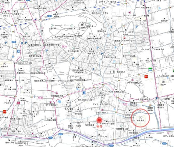 吉岡　売地の地図