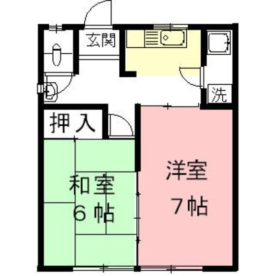 笠松町田代貸家の間取り