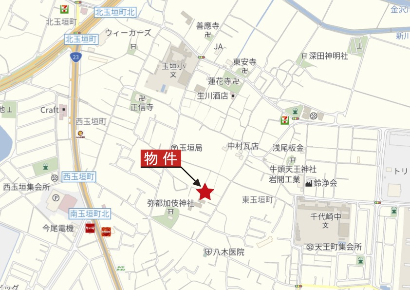 鈴鹿市東玉垣町《ガーデンヒルズ東玉垣Ⅲ 全6区画》の地図|広域Map