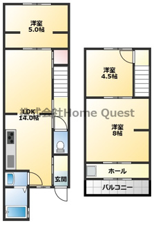 【間取り】 | 柏原市玉手町戸建