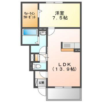 ソレイユ弐番館の間取り