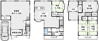 【間取り】 | 堺市西区津久野町二丁・店舗付住宅