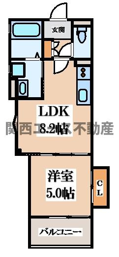 【間取り】 | ピレーネ北条Ⅱ