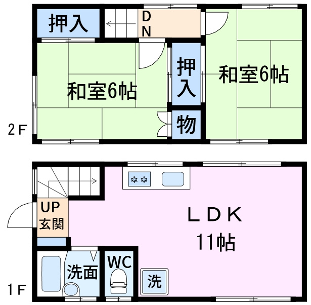 西小松川戸建ての間取り
