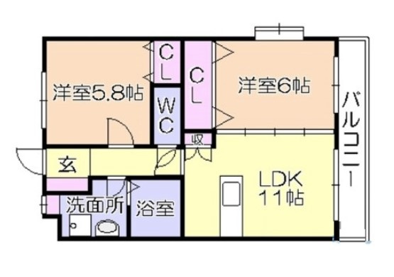 【間取り】 | Dearcortkawanami