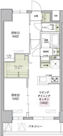 アーバネックス南森町WESTの間取り
