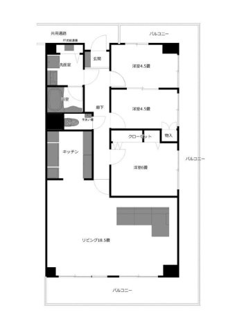 【間取り】 | マンハイム加古川　11階