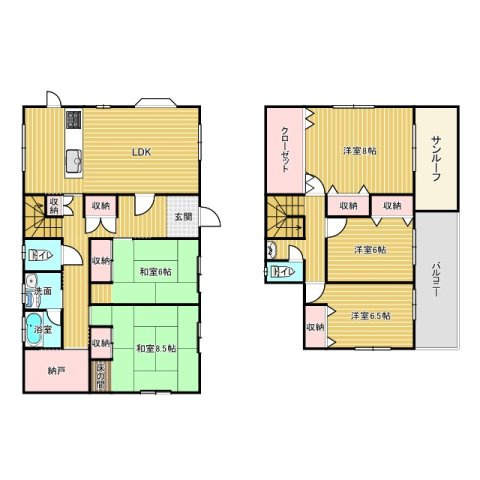 那珂郡東海村中古物件の間取り
