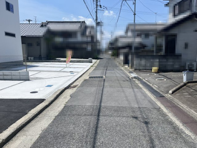 【前面道路含む現地写真】 | 北葛城郡広陵町大字笠 全3棟 3号地