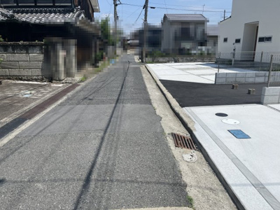 【前面道路含む現地写真】 | 北葛城郡広陵町大字笠 全3棟 3号地