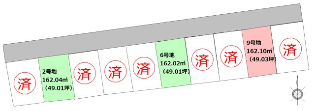 土佐市高岡町乙　分譲地の土地図