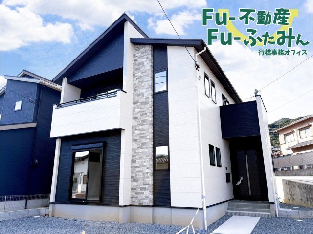 京都郡苅田町大字新津1期　苅田町　新築戸建ての外観|スタイリッシュでクールなデザインの外観です♪
【苅田町　新築一戸建て】