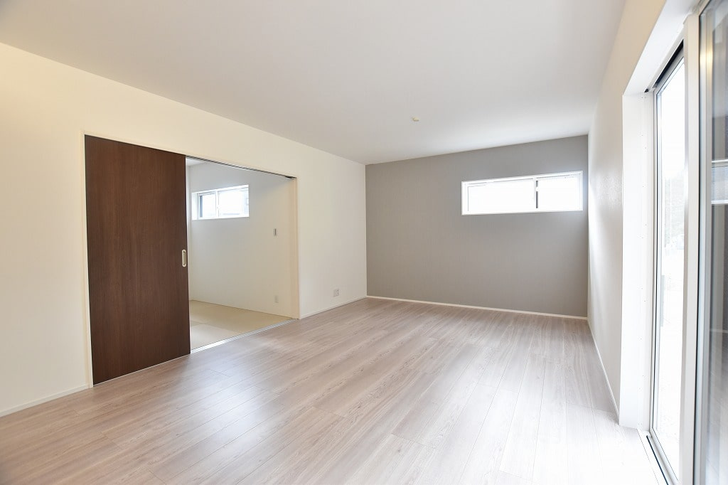 広島市安佐南区長楽寺1丁目　新築一戸建て(全9棟)の居間・リビング