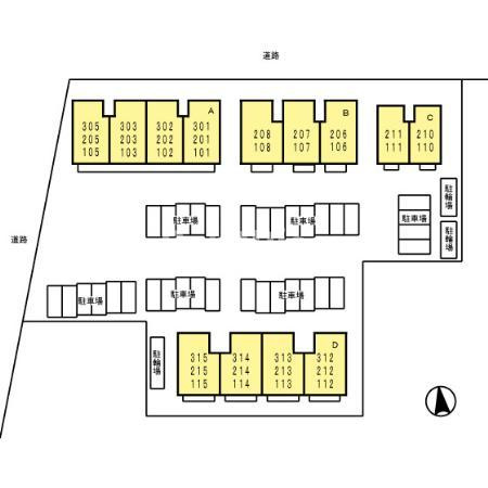 ロイヤルガーデン なでしこ館 Dのエントランス