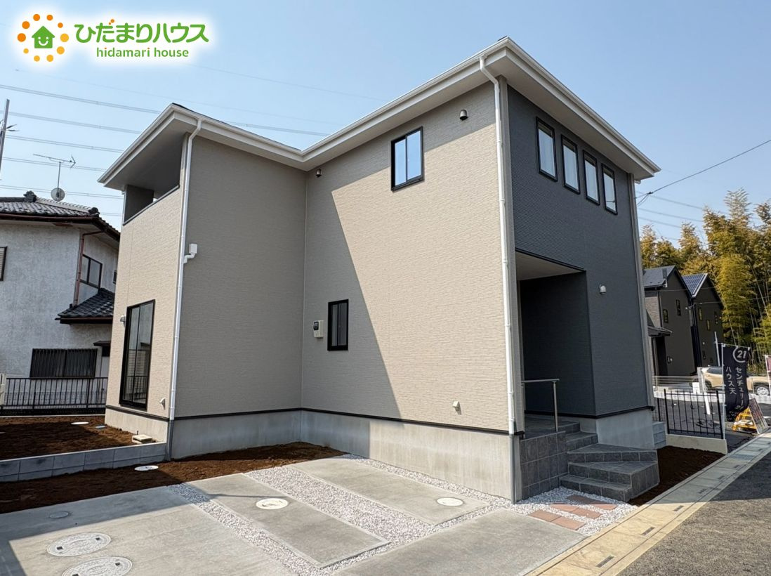 東松山市石橋　3期　新築一戸建て　アーバンスタイル　01の外観|スタイリッシュでお洒落な外観です！			

