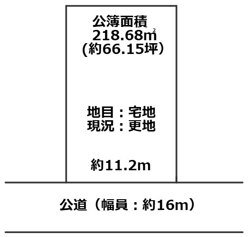 高島市新旭町熊野本1丁目66坪北区画売地の土地図