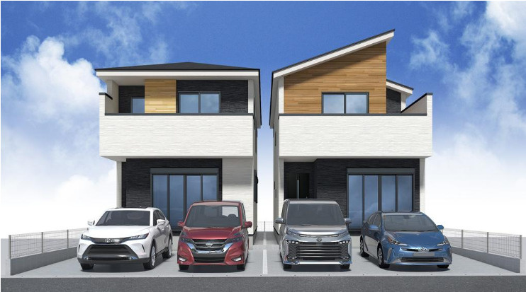 売新築戸建　静岡市葵区西千代田町の外観パース|外観パース