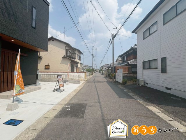 小柿八丁目の前面道路含む現地写真|【只今外構工事中です♪】定休日なし！火曜・水曜も営業しております！お仕事終わりの遅い時間でもご案内可能ですので、お気軽にご相談ください！室内（2025年7月）撮影