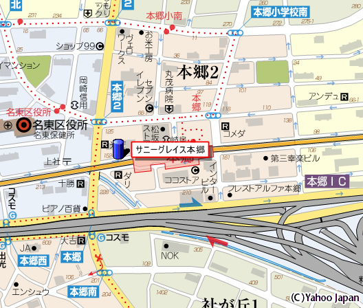 サニーグレイス本郷の地図