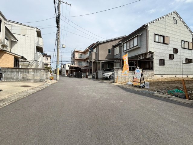 一文橋１丁目　建築条件無し土地の前面道路含む現地写真
