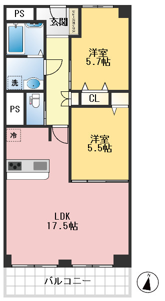財形吹田ハイツの間取り