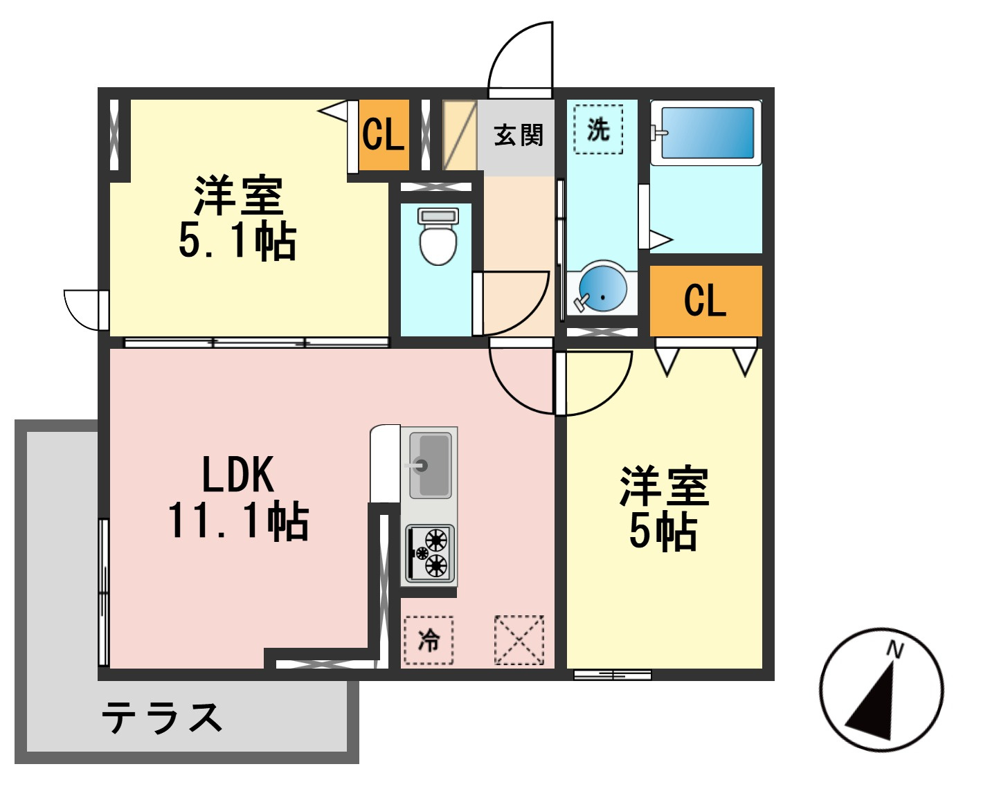 カサベルテ鹿骨の間取り