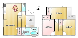 【間取り】 | 高槻市竹の内町　中古戸建