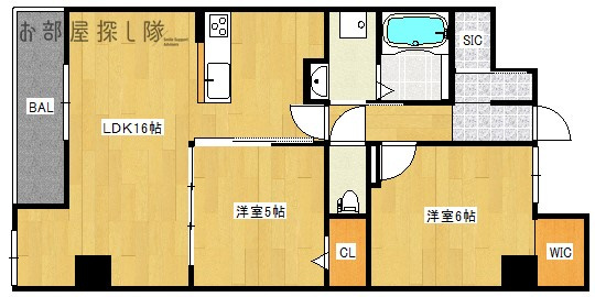 プラージュポインテ六ツ門の間取り